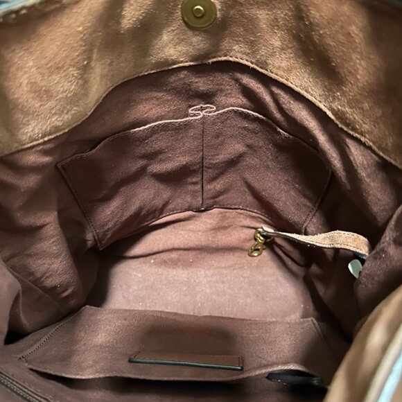 Frye Leather Side Pocket Hobo Shoulder Bag - Picture 7 of 10